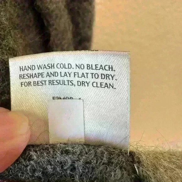 Eileen Fisher Womens XS Open Front Mohair Knit Vest Jacket Gray Black Lagenlook‎ - Picture 7 of 8